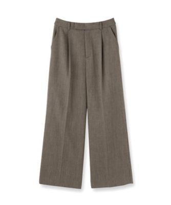 セットアップ可／洗える】ウールライク ワイドパンツ