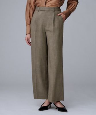 セットアップ可／洗える】ウールライク ワイドパンツ