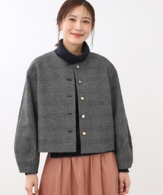 ＜Reflect (Women)＞【着映え◎／アームホールゆったり】グレンチェックジャコット（２００２５０８９６３）