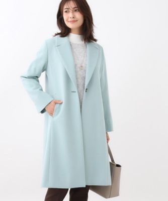 選べる6色】テーラードカラーロングウール混コート