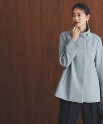＜Reflect (Women)＞【衿が顔に当たらない◎】スタンドネックミドルコート（２００２５０８９７０）