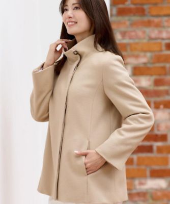 極美品　VIVIENNE TAM　アンゴラ　ミドルコート　スタンドネック 衿が顔に当たらない◎】スタンドネックミドルコート