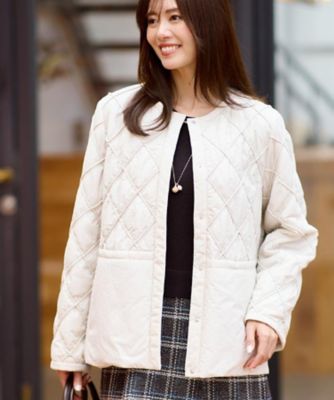 Reflect (Women)/リフレクト 中綿キルティングショートコート(2002508978) ベージュ051 コート・ジャケット【三越伊勢丹/公式】