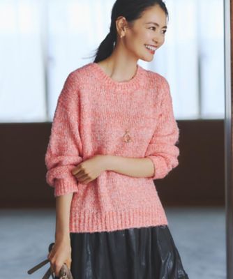 ＜Reflect (Women)＞【一枚で着映え◎／ゆったり着られるワンサイズ】スパンコール×ラメニット（２００２５０８９８０）