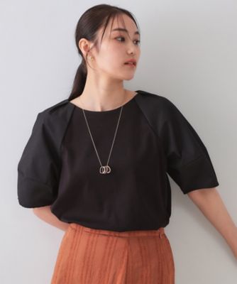 【SALE】OPAQUE.CLIP (Women)/オペークドットクリップ 《S-LLサイズ》ランタンスリーブトップス【UV/接触冷感/洗濯機洗い可】(2002519353) クロ019 【三越伊勢丹/公式】