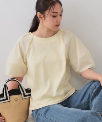 【SALE】OPAQUE.CLIP (Women)/オペークドットクリップ 《S-LLサイズ》ランタンスリーブトップス【UV/接触冷感/洗濯機洗い可】(2002519353) イエロー030 【三越伊勢丹/公式】