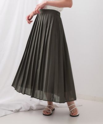 【SALE】OPAQUE.CLIP (Women)/オペークドットクリップ シアープリーツスカート(2002519355) グレー014 ロングスカート【三越伊勢丹/公式】