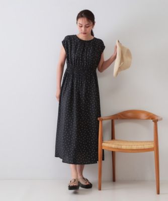 ドットプリントワンピース【洗濯機洗い可】（2002519364