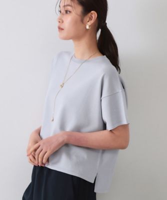 【SALE】OPAQUE.CLIP (Women)/オペークドットクリップ スパンコールサマーニット【洗濯機洗い可/抗ピル】(2002519365) グレー012 トップス【三越伊勢丹/公式】