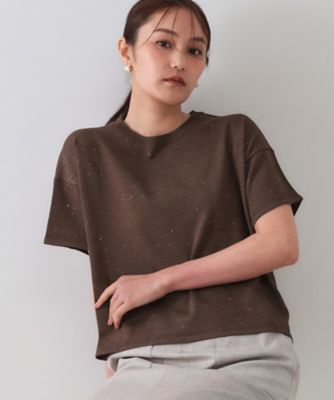 【SALE】OPAQUE.CLIP (Women)/オペークドットクリップ スパンコールサマーニット【洗濯機洗い可/抗ピル】(2002519365) チャ044 トップス【三越伊勢丹/公式】