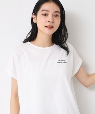 dessin ノースリーブ　カットソー　Tシャツ　花 ショートスリーブフラワーグラフィックティー(SB) THE NORTH
