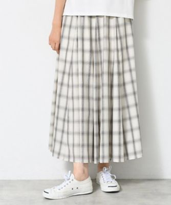 EVERYDAY I LIKE. FLARE カシミヤ混　スカート　グレー　38 アウトレット】360°キレイ 2Wayストレッチ セミフレアスカート