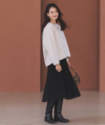 シフォン フォーマル／入卒】シフォンジョーゼットプリーツスカート