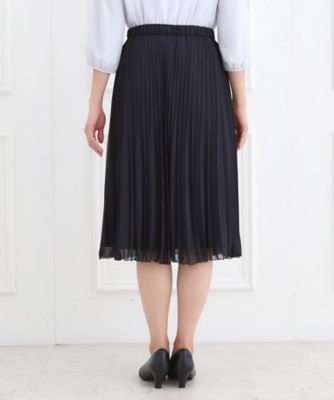 AR24301＊シフォンプリーツスカートセットアップbkS SS－4Lサイズ】シフォンジョーゼットプリーツスカート