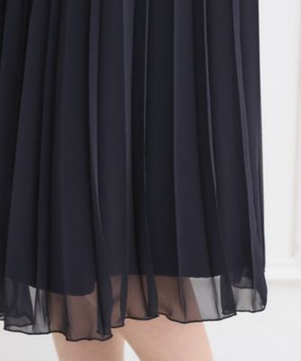 SS－4Lサイズ】シフォンジョーゼットプリーツスカート