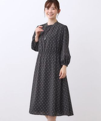 きちんと見え／通勤／セレモニーにおすすめ◎】ドット×ダイヤ柄