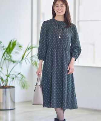 きちんと見え／通勤／セレモニーにおすすめ◎】ドット×ダイヤ柄