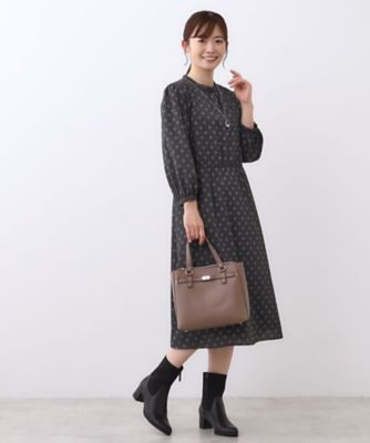 きちんと見え／通勤／セレモニーにおすすめ◎】ドット×ダイヤ柄