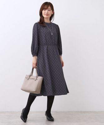きちんと見え／通勤／セレモニーにおすすめ◎】ドット×ダイヤ柄