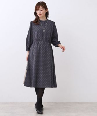 きちんと見え／通勤／セレモニーにおすすめ◎】ドット×ダイヤ柄