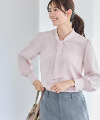 きちんと見え／通勤／セレモニーにおすすめ◎】ドット柄ボウタイ