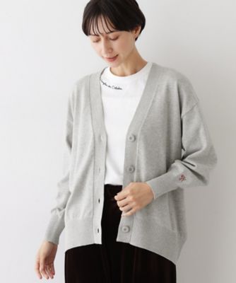 Dessin (Women)/デッサン ジャカード編みVネックカーディガン(2002526227) グレー012 トップス【三越伊勢丹/公式】