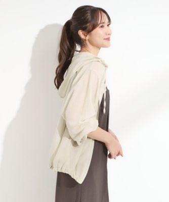 S－LL】柔らかシアーでこなれるフーディブルゾン
