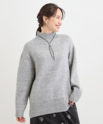 S－LL】ゆるシルエットな メランジタートルニット