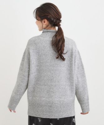 S－LL】ゆるシルエットな メランジタートルニット