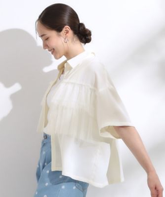 スタイリング/] チュール ドッキングシャツ 16WFB241021 レディース styling/｜チュールドッキングシャツ