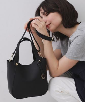 軽量／2WAY】コインカシメシュリンクミドルトートバッグ