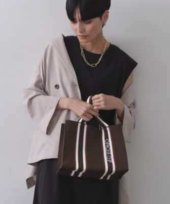 【SALE】OPAQUE.CLIP (Women)/オペークドットクリップ ラインハンドルスクエアニットミドルトートバッグ(2002526806) チャ044 旅行用かばん・バッグ【三越伊勢丹/公式】