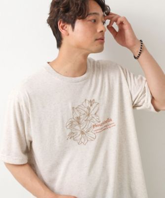 THE SHOP TK (Men)/ザ ショップ ティーケー ポリ麻刺繍半袖Tシャツ(2002526887)