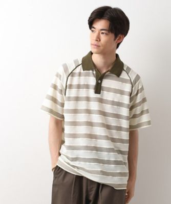 THE SHOP TK (Men)/ザ ショップ ティーケー 変形ボーダーポロシャツ【洗濯機OK】(2002526889)