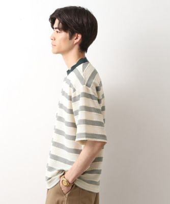 変形ボーダー半袖Ｔシャツ【洗濯機ＯＫ】（２００２５２６８９０）