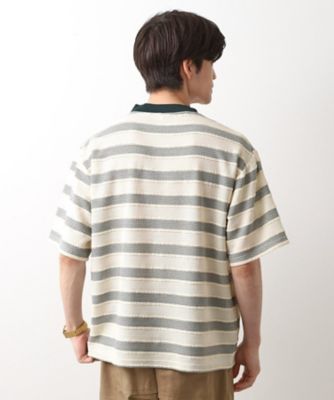 変形ボーダー半袖Ｔシャツ【洗濯機ＯＫ】（２００２５２６８９０）