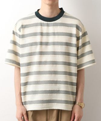 変形ボーダー半袖Ｔシャツ【洗濯機ＯＫ】（２００２５２６８９０）