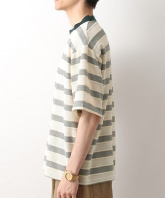 変形ボーダー半袖Ｔシャツ【洗濯機ＯＫ】（２００２５２６８９０）