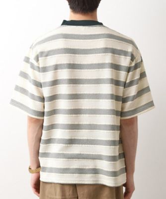変形ボーダー半袖Ｔシャツ【洗濯機ＯＫ】（２００２５２６８９０）