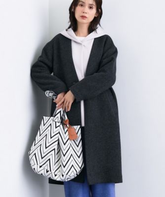 軽量／ウール混】ライトフォルム ロングコート