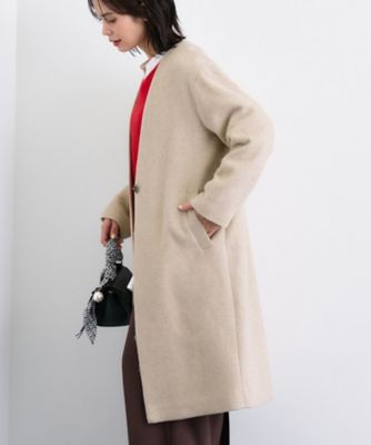 最終sale⭐︎未使用に近い✦︎インディヴィ❤︎ボリュームカラー ロングコート yui × Stylevoice for xxx Capsule collection Vol.4 長く愛せる