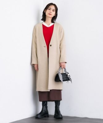 最終sale⭐︎未使用に近い✦︎インディヴィ❤︎ボリュームカラー ロングコート yui × Stylevoice for xxx Capsule collection Vol.4 長く愛せる