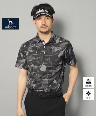 【新レーベル　ＡＤＡＢＡＴ　ＮＡＶＹ】ＵＶカット／吸水速乾　モナコリンクスプリントポロシャツ（２００２５２７１０１）