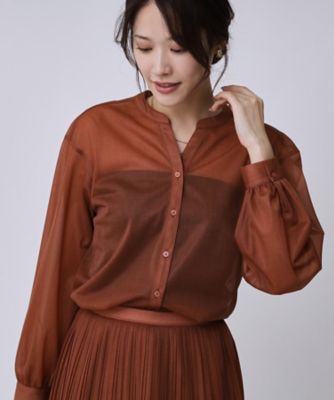 ＜COUP DE CHANCE (Women)＞【手洗い可】シアーブラウス（２００２５２７１０２）