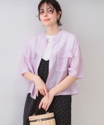 【SALE】OPAQUE.CLIP (Women)/オペークドットクリップ シアーダブルポケットシャツ(2002527241) パープル080 トップス【三越伊勢丹/公式】