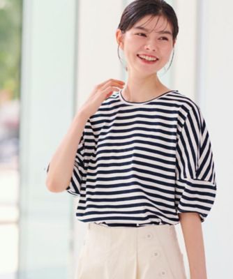 SHIPS カットソー　フレアスリーブ　未使用　美シルエット　二の腕カバー UVカット／二の腕カバー】1枚で着映えするフレアスリーブ