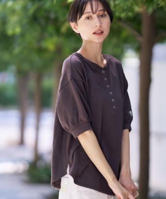【SALE】Dessin (Women)/デッサン【360度可愛い/前後2WAY/洗える】ライトコットンヘンリーカットソー(2002527271) チャ044 トップス【三越伊勢丹/公式】