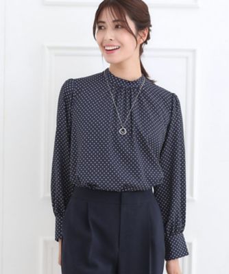 極美品】Y's 25SS コットンローンドットプリントボックスブラウス 現行