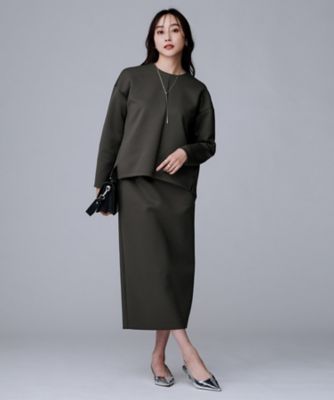 ウエストゴム／タイト／スポーティー】ダンボールジャージスカート