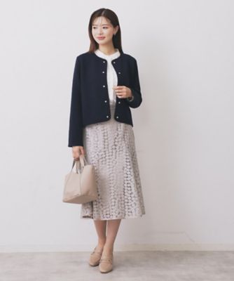 ストレッチノーカラーブルゾン【洗濯機OK】（2002527423